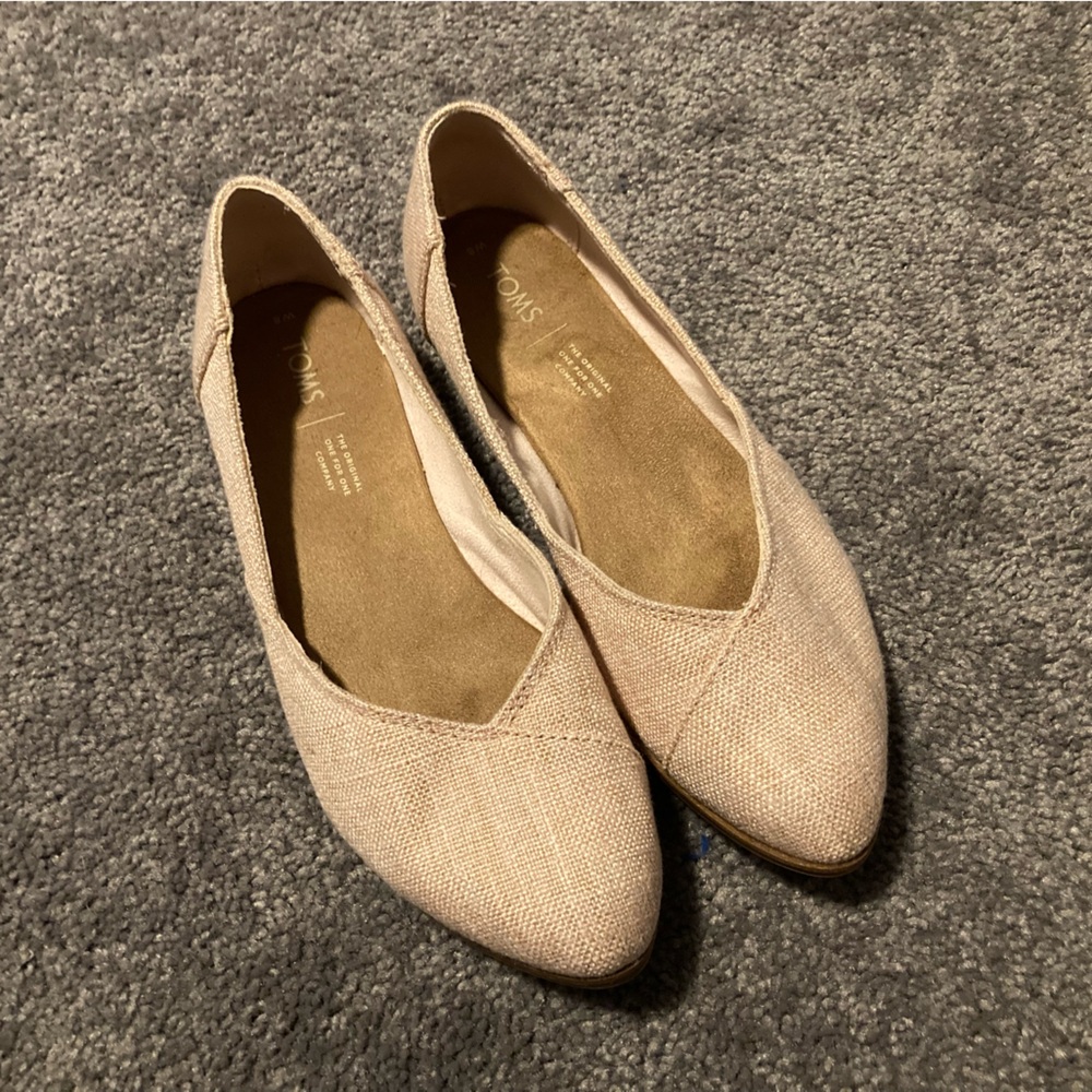 TOMS jutti flat pink tweed